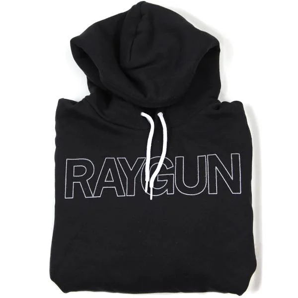 Graphic - printed men hoodie with anime motifs for otaku fans Graphic - printed men hoodie with anime motifs for otaku fans RAYGUN Text Logo Outline Pullover Hoodie