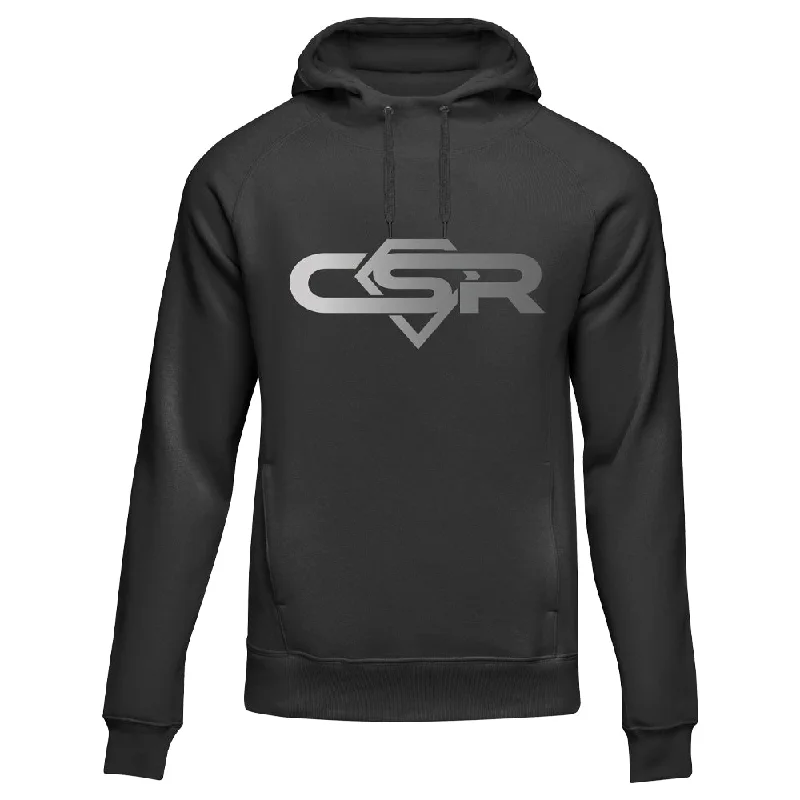 Men hoodie with a kangaroo pocket and ribbed cuffs Men hoodie with a kangaroo pocket and ribbed cuffs CSR Hero Black Hoodie (Limited Edition)