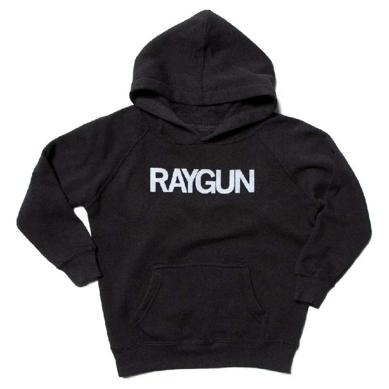 Fleece - lined men hoodie for extreme cold weather Fleece - lined men hoodie for extreme cold weather RAYGUN Block Text Logo Kids Pullover Hoodie