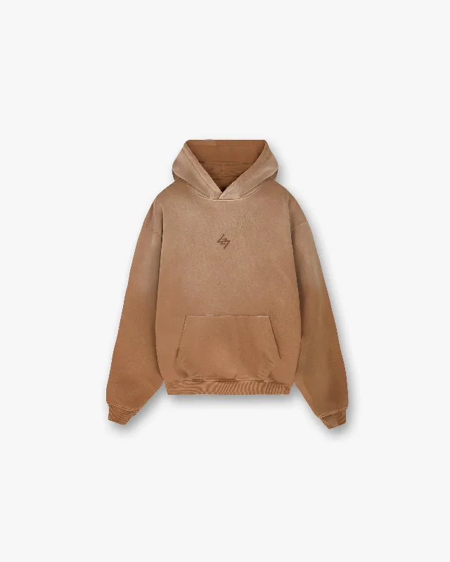 Luxury men hoodie made from cashmere - blend material 247 Motion Oversized Hoodie - Rust
