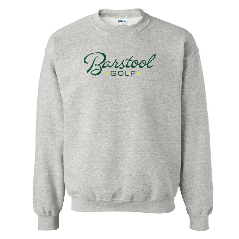Retro - inspired men hoodie with a varsity logo Barstool Golf Crewneck
