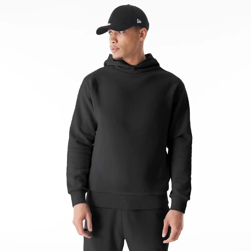 Halloween - themed men hoodie with spooky prints New Era Flag Black Oversized Pullover Hoodie