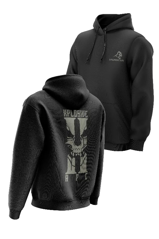 Lightweight men hoodie with mesh panels for breathability XAPE 'Seeker' Hoodie - Black