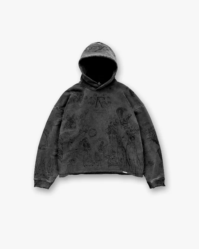 Luxury men hoodie made from cashmere - blend material Legacy Hoodie - Vintage Grey