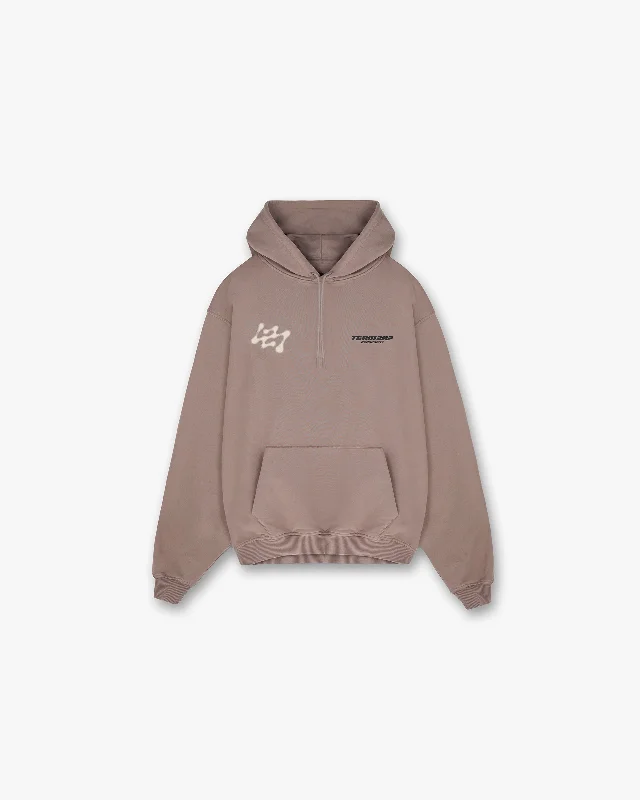 Thermal - insulated men hoodie for winter sports 247 Future Terrains Oversized Hoodie - Umber