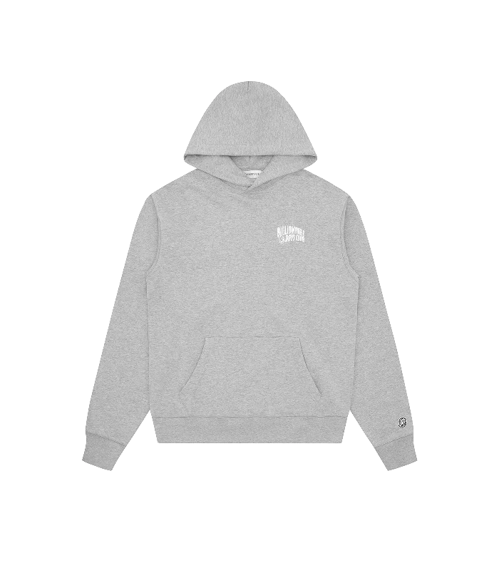 Men hoodie with a drawstring hood and adjustable hem SMALL ARCH LOGO POPOVER HOOD - HEATHER GREY Men hoodie with a drawstring hood and adjustable hem SMALL ARCH LOGO POPOVER HOOD - HEATHER GREY