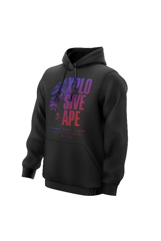Organic cotton men hoodie for a sustainable and soft feel XAPE Vanguard V1 Hoodie - Black