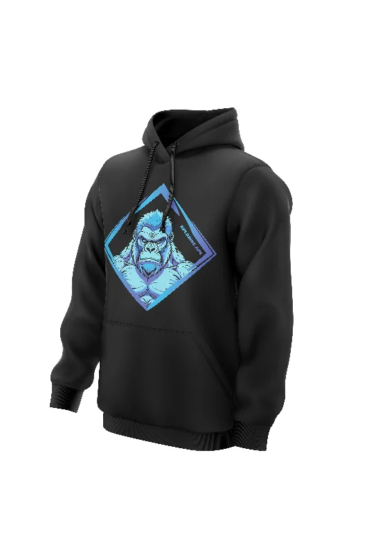 Men hoodie for gym workouts with moisture - wicking technology XAPE Titanium V1 Hoodie - Black