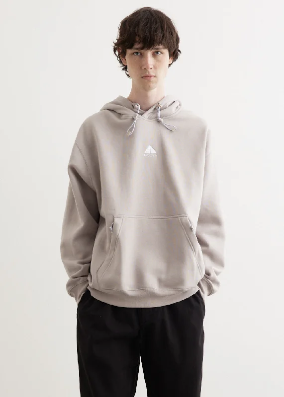 Zip - up men hoodie with multiple pockets for storage Nike ACG Therma-FIT Fleece Pullover Hoodie
