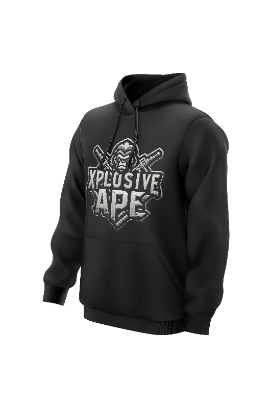 Camouflage - pattern men hoodie for outdoor enthusiasts XAPE Iron Monkey Hoodie - Black