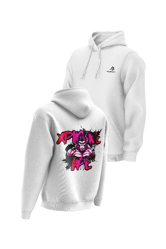 Slim - fit men hoodie to pair with skinny jeans XAPE Splatter Graffiti V3 Hoodie - White Slim - fit men hoodie to pair with skinny jeans XAPE Splatter Graffiti V3 Hoodie - White