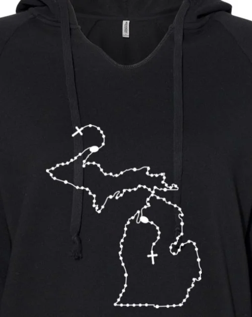 Men hoodie with a drawstring hood and adjustable hem Michigan Catholic Rosary Drop Hoodie Men hoodie with a drawstring hood and adjustable hem Michigan Catholic Rosary Drop Hoodie