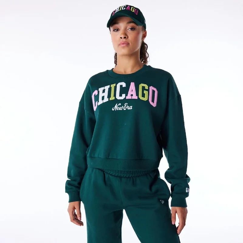 Luxury men hoodie made from cashmere - blend material New Era Infill Dark Green Crop Crew Neck Sweatshirt Luxury men hoodie made from cashmere - blend material New Era Infill Dark Green Crop Crew Neck Sweatshirt