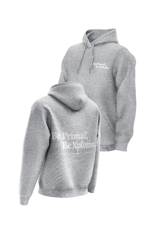 Slim - fit men hoodie to pair with skinny jeans XAPE Primal Globe V1 Hoodie - Grey