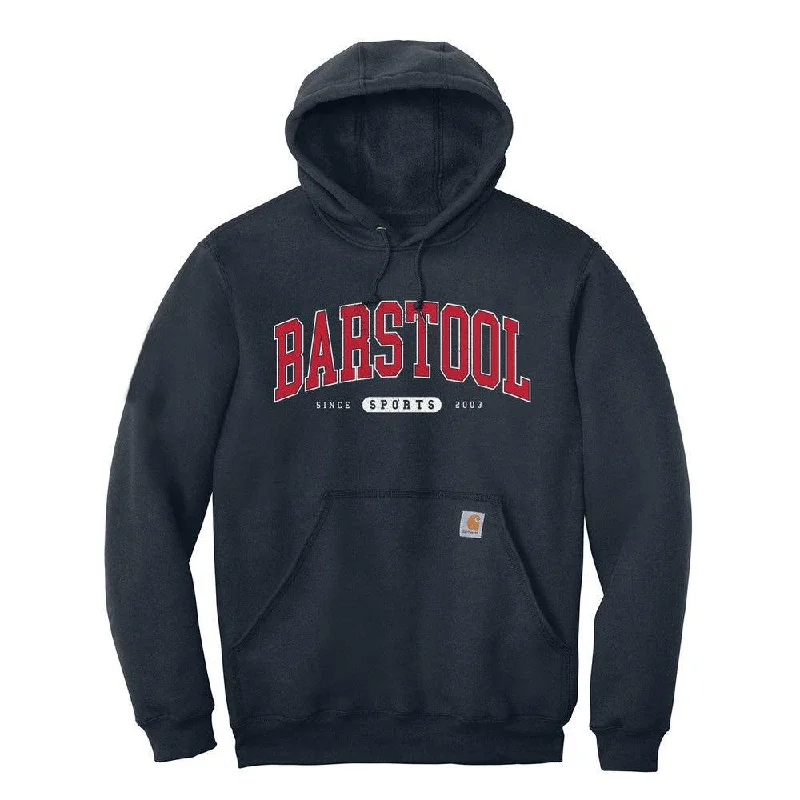 Solid - color men hoodie in trendy olive green Barstool Sports Premium Hoodie