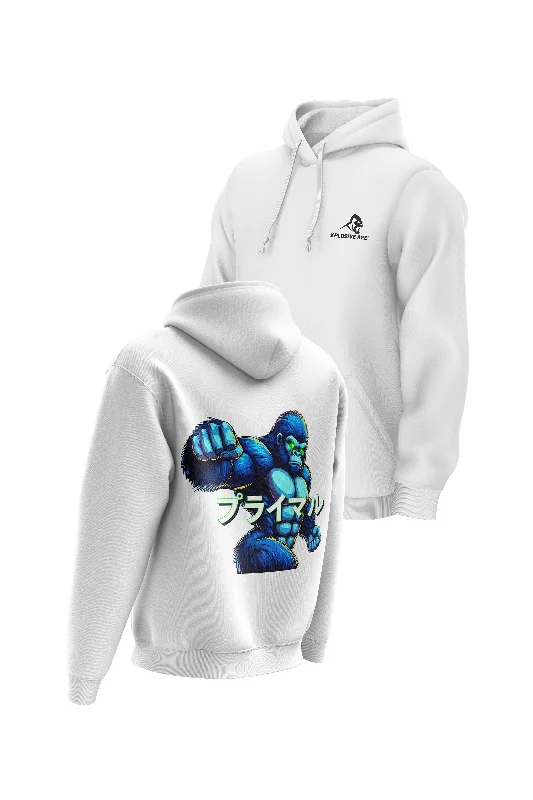Men hoodie with a drawstring hood and adjustable hem XAPE Inferno V1 Hoodie - White