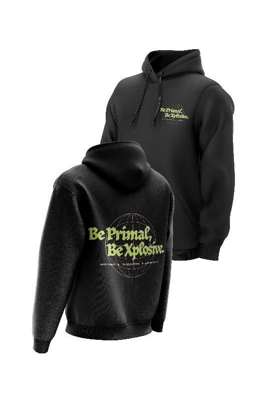 Thermal - insulated men hoodie for winter sports XAPE Primal Globe V3 Hoodie - Black