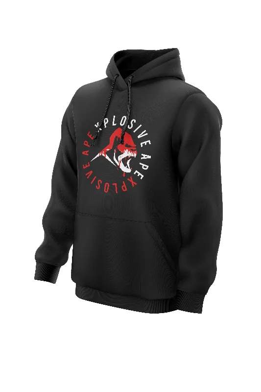 Luxury men hoodie made from cashmere - blend material XAPE Bloodshed Hoodie - Black