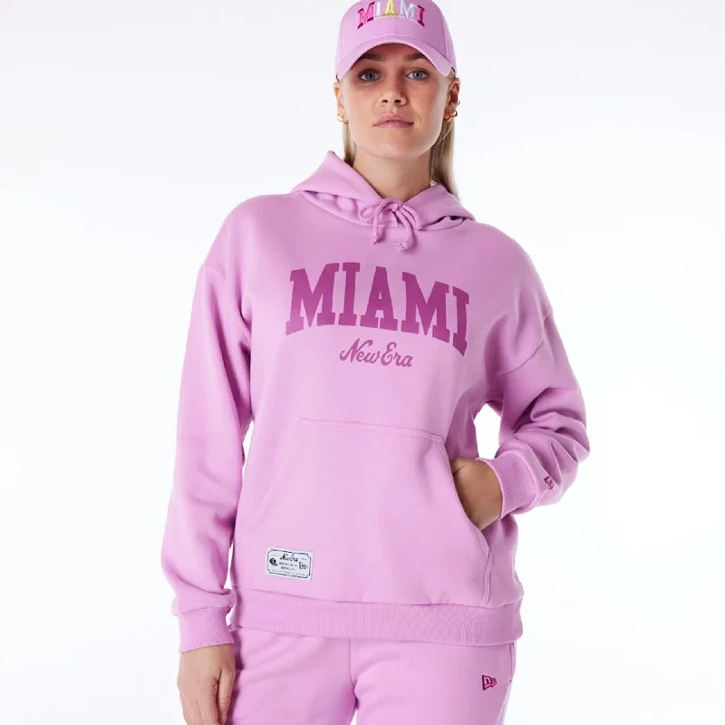 Graphic - printed men hoodie with anime motifs for otaku fans New Era Infill Pastel Pink Oversized Pullover Hoodie