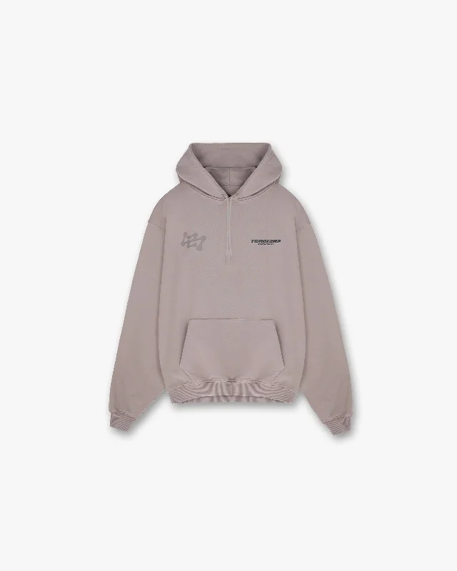 Men hoodie for gym workouts with moisture - wicking technology 247 Future Terrains Oversized Hoodie - Moonrock