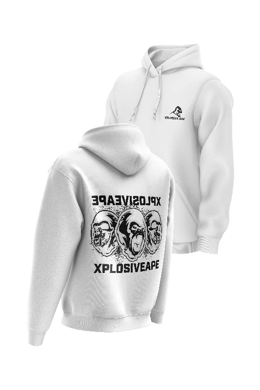 Thermal - insulated men hoodie for winter sports XAPE De-Evolve Hoodie - White
