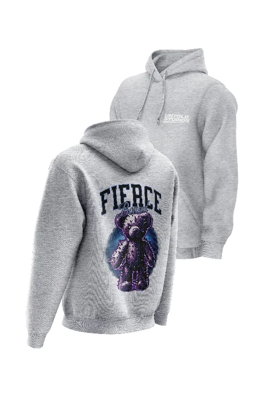 Tech - friendly men hoodie with a built - in headphone jack Untold Studios Fierce Bound Hoodie - Grey