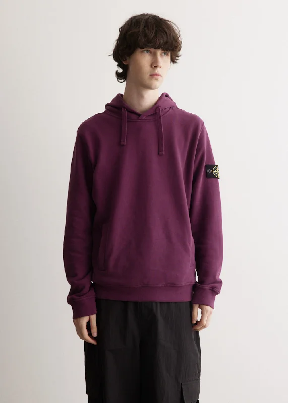 Thermal - insulated men hoodie for winter sports Badge Garment Dyed Hooded Sweatshirt