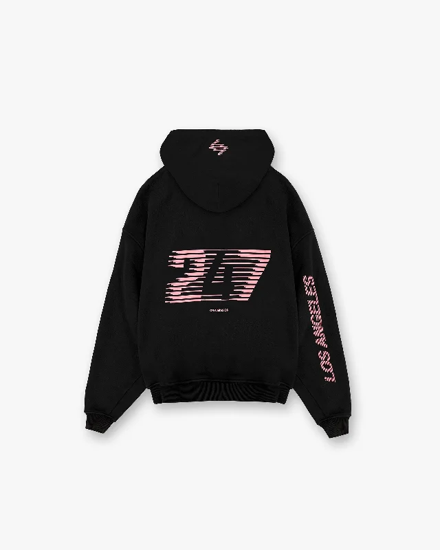 Camouflage - pattern men hoodie for outdoor enthusiasts 247 Los Angeles Hoodie - Jet Black