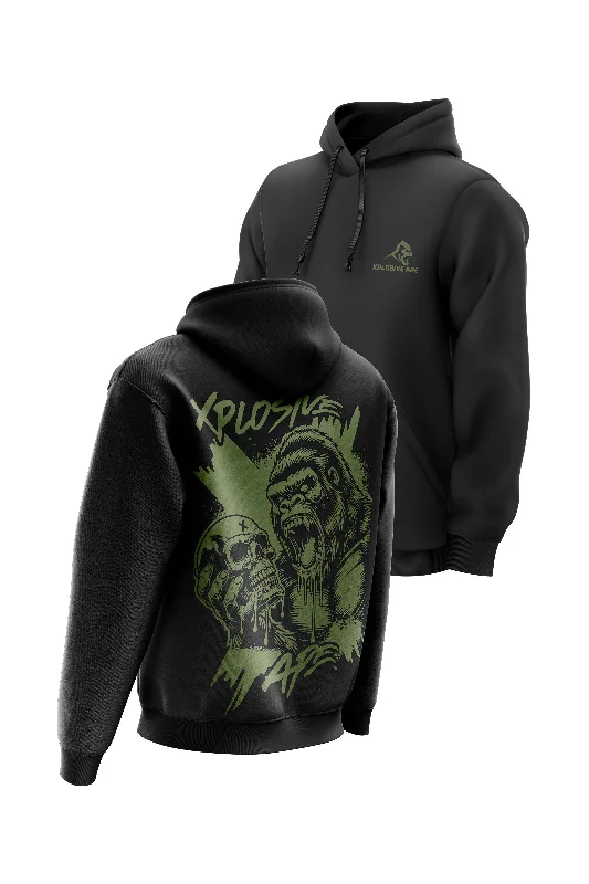 Lightweight men hoodie with mesh panels for breathability XAPE Prey Hoodie - Black