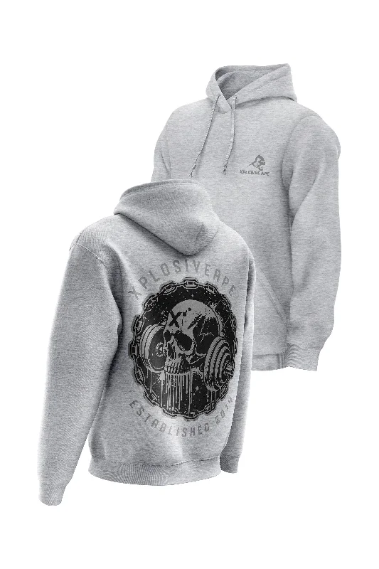 Slim - fit men hoodie to pair with skinny jeans XAPE Whiplash Hoodie - Sports Grey