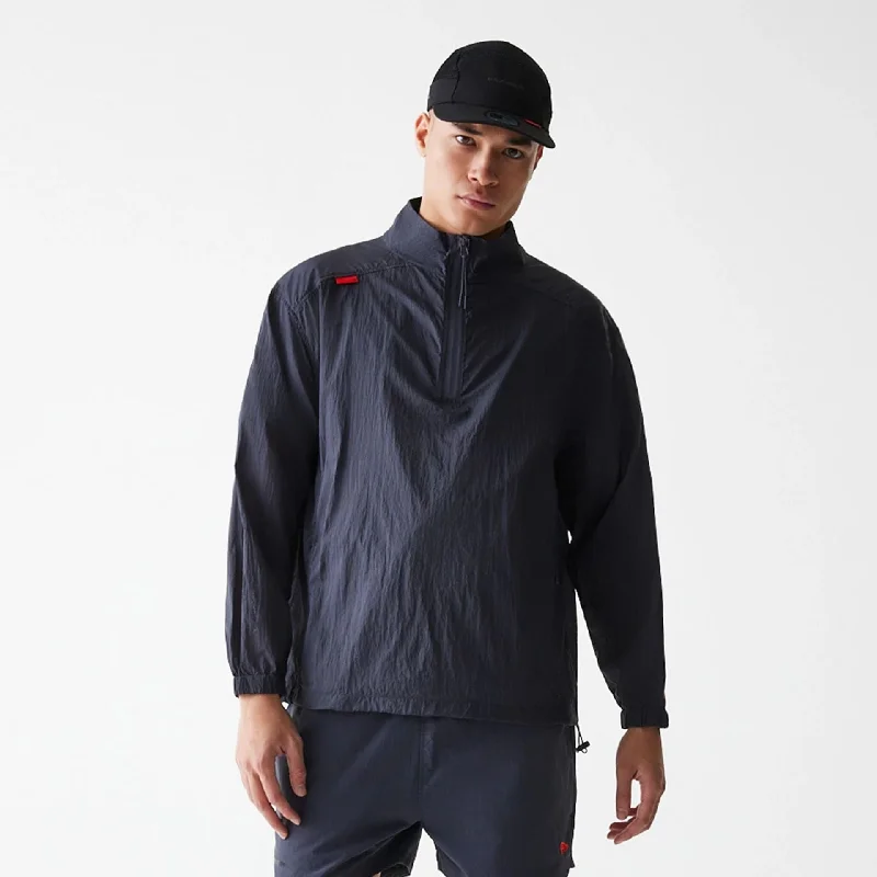Zip - up men hoodie with multiple pockets for storage Hermanos Koumori x New Era Dark Grey Track Jacket