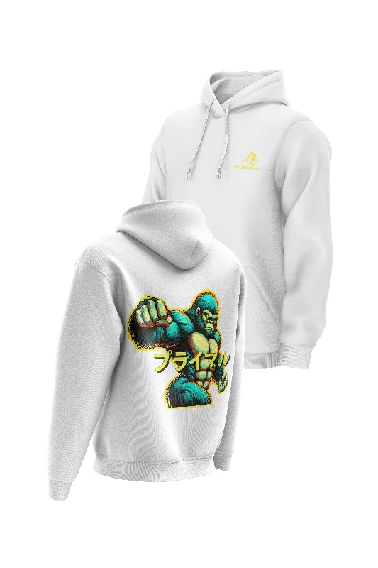 Fleece - lined men hoodie for extreme cold weather XAPE Inferno V5 Hoodie - White