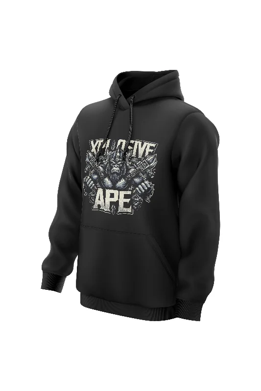 Luxury men hoodie made from cashmere - blend material XAPE Berserker Hoodie - Black
