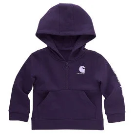 Thermal - insulated men hoodie for winter sports Infant Toddler Girls Long Sleeve Half Zip Sweatshirt - Crown Jewel