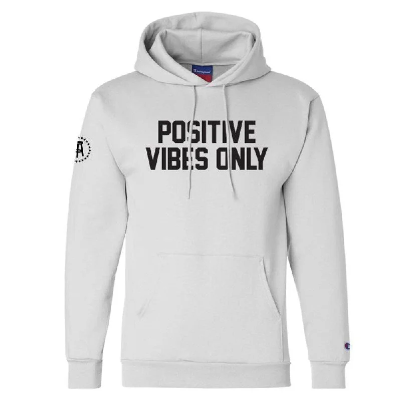 Men hoodie with a detachable hood for versatility Positive Vibes Only Hoodie