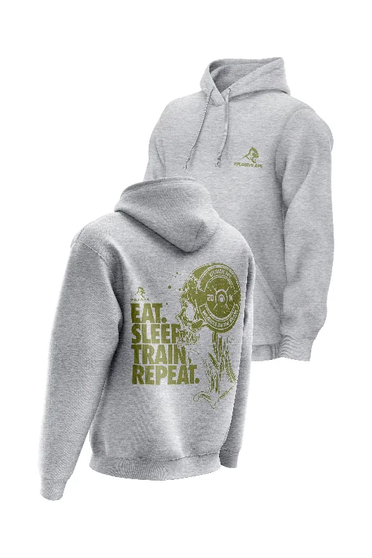 Oversized men hoodie with dropped shoulders for a streetwear look XAPE Addict Hoodie - Sports Grey