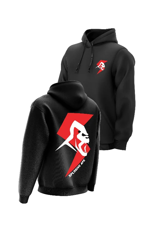 Graphic - printed men hoodie with anime motifs for otaku fans XAPE Thunderbolt Hoodie - Black