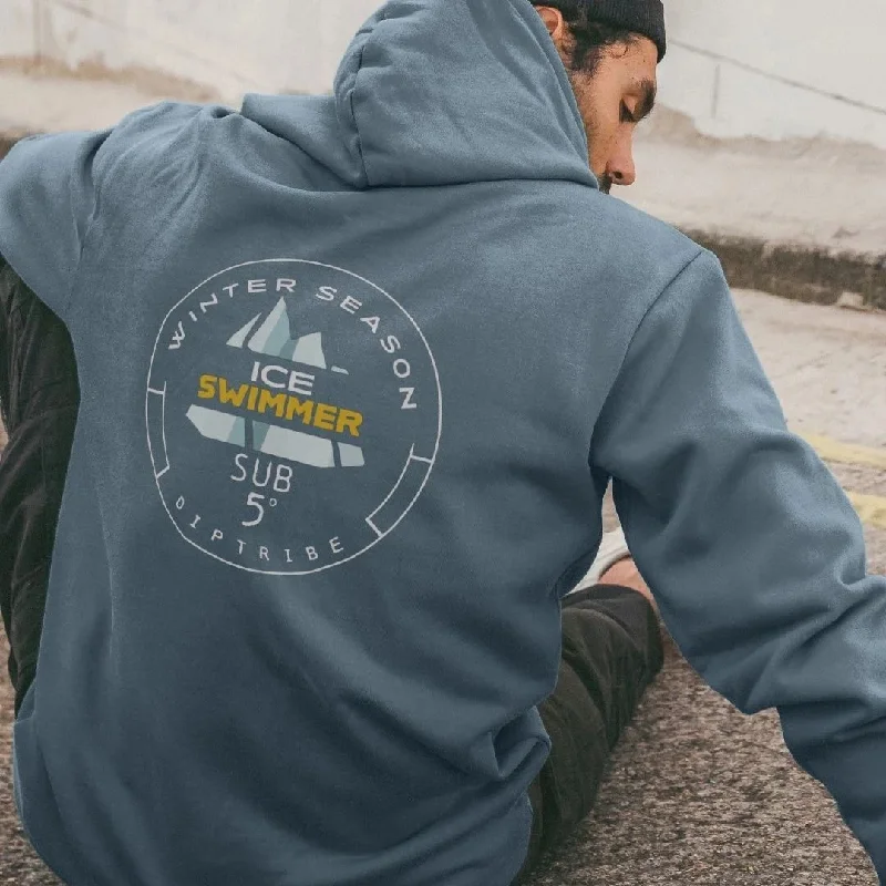 Thermal - insulated men hoodie for winter sports Winter Season Ice Swimmer Sub 5 Men's Hoodie Thermal - insulated men hoodie for winter sports Winter Season Ice Swimmer Sub 5 Men's Hoodie