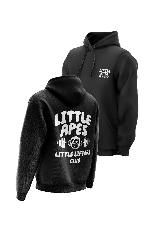 Fleece - lined men hoodie for extreme cold weather XAPE Little Lifters Club Hoodie - Black