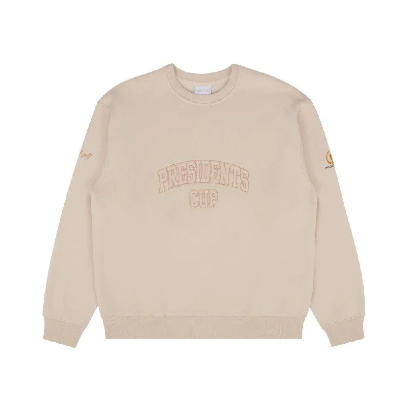 Men hoodie with a kangaroo pocket and ribbed cuffs Barstool Golf x Presidents Cup Oversized Crewneck Men hoodie with a kangaroo pocket and ribbed cuffs Barstool Golf x Presidents Cup Oversized Crewneck