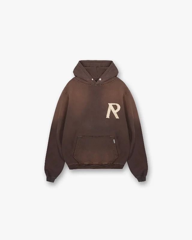 Retro - inspired men hoodie with a varsity logo Masking Tape Initial Hoodie - Cedar