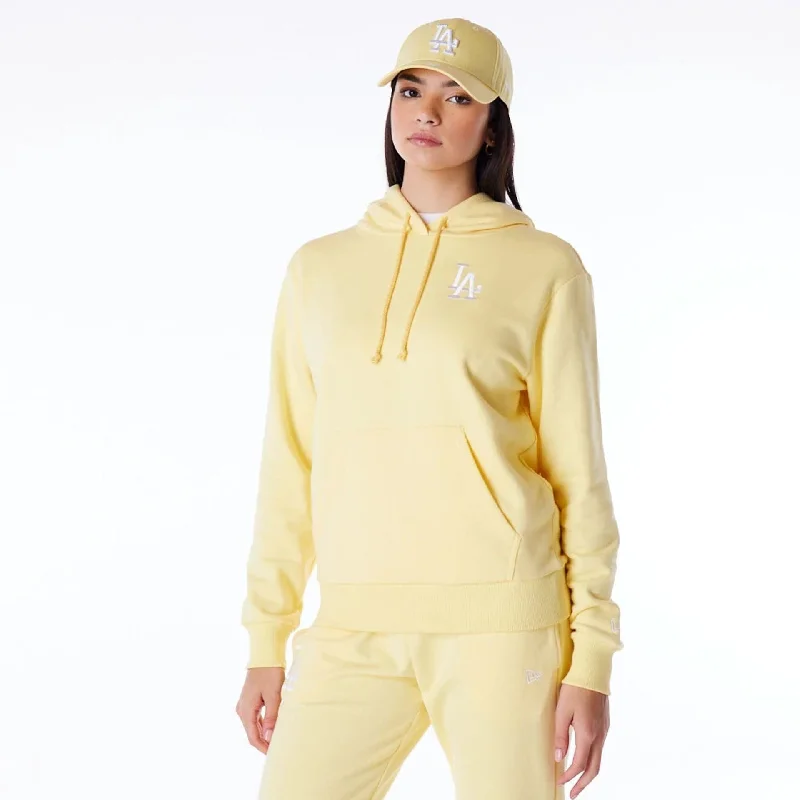 Thermal - insulated men hoodie for winter sports LA Dodgers Womens MLB League Essential Pastel Yellow Pullover Hoodie Thermal - insulated men hoodie for winter sports LA Dodgers Womens MLB League Essential Pastel Yellow Pullover Hoodie