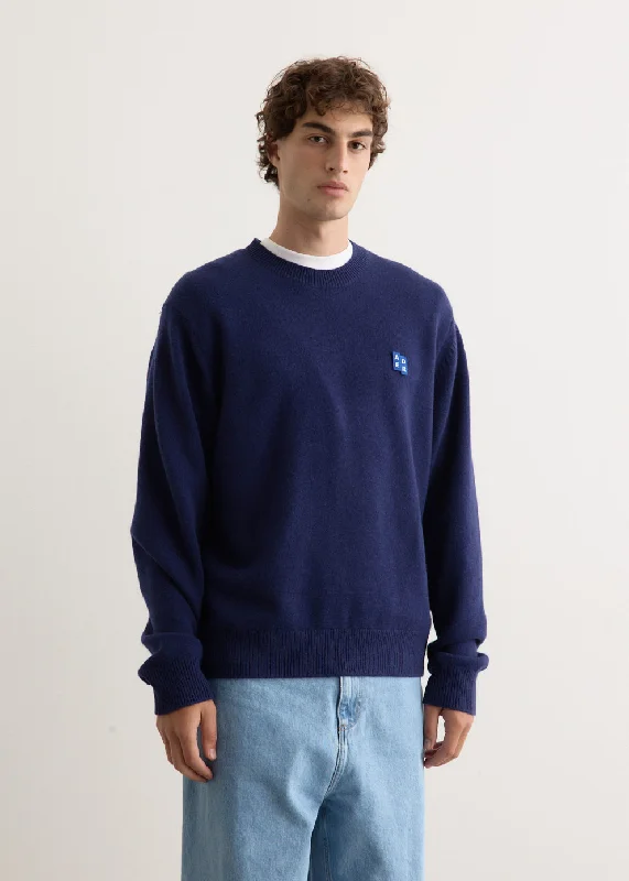 Fleece - lined men hoodie for extreme cold weather Significant Patch Knit