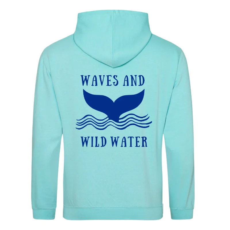 Lightweight men hoodie with mesh panels for breathability 'WAVES' Lagoon Blue Hoodie Lightweight men hoodie with mesh panels for breathability 'WAVES' Lagoon Blue Hoodie