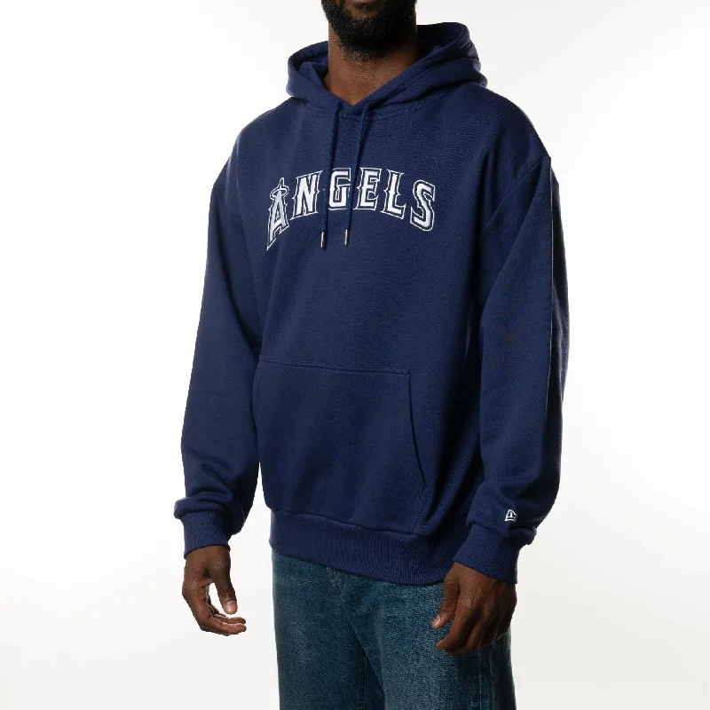 Men hoodie with a detachable hood for versatility LA Angels Freeway Series Dark Blue Pullover Hoodie