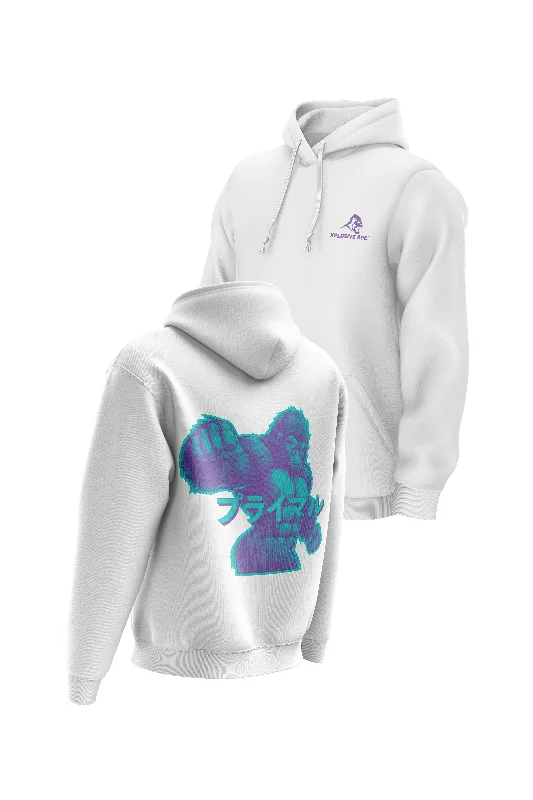 Slim - fit men hoodie to pair with skinny jeans XAPE Inferno V3 Hoodie - White