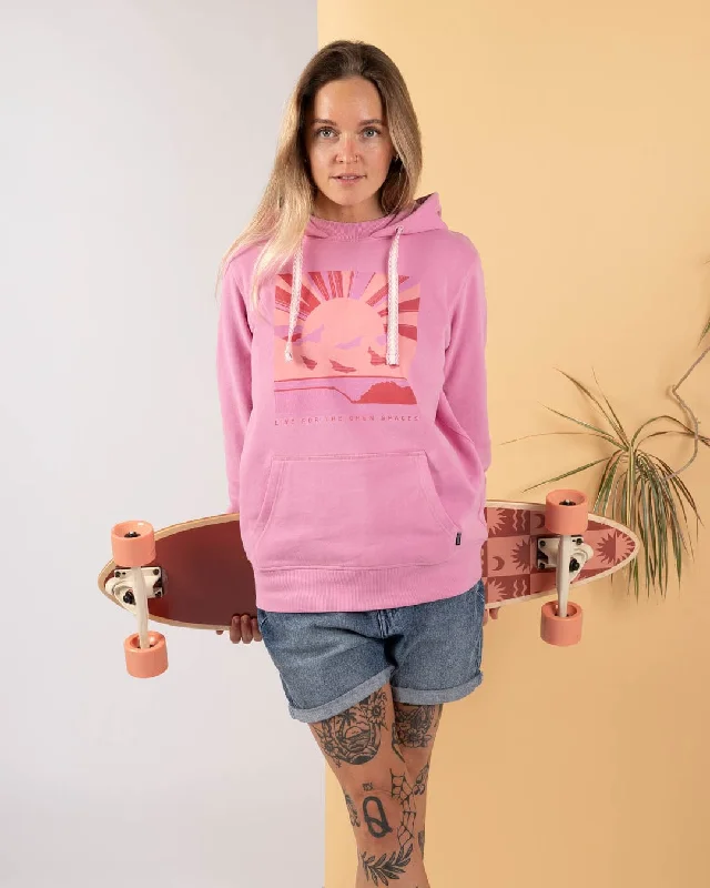Thermal - insulated men hoodie for winter sports Open Spaces - Womens Pop Hoodie - Pink