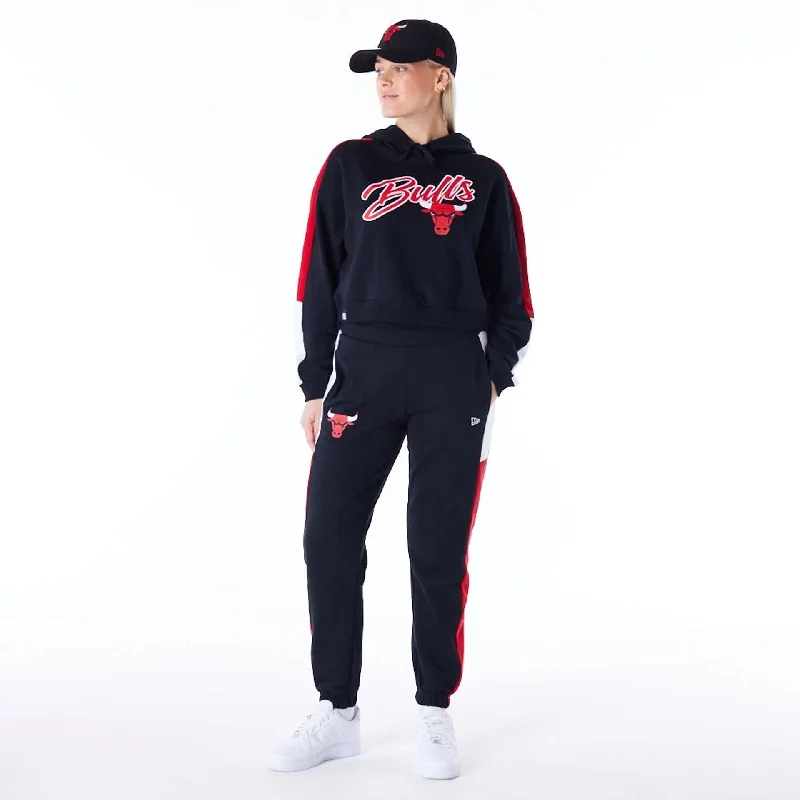 Halloween - themed men hoodie with spooky prints Chicago Bulls Womens NBA Colour Block Black Pullover Hoodie