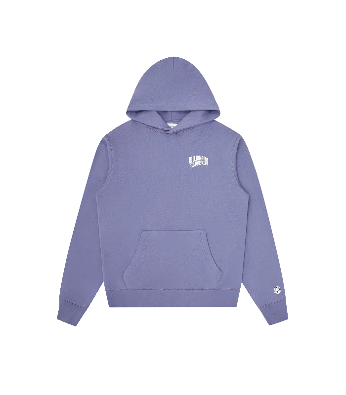 Men hoodie with a drawstring hood and adjustable hem SMALL ARCH LOGO POPOVER HOOD - LAVENDER