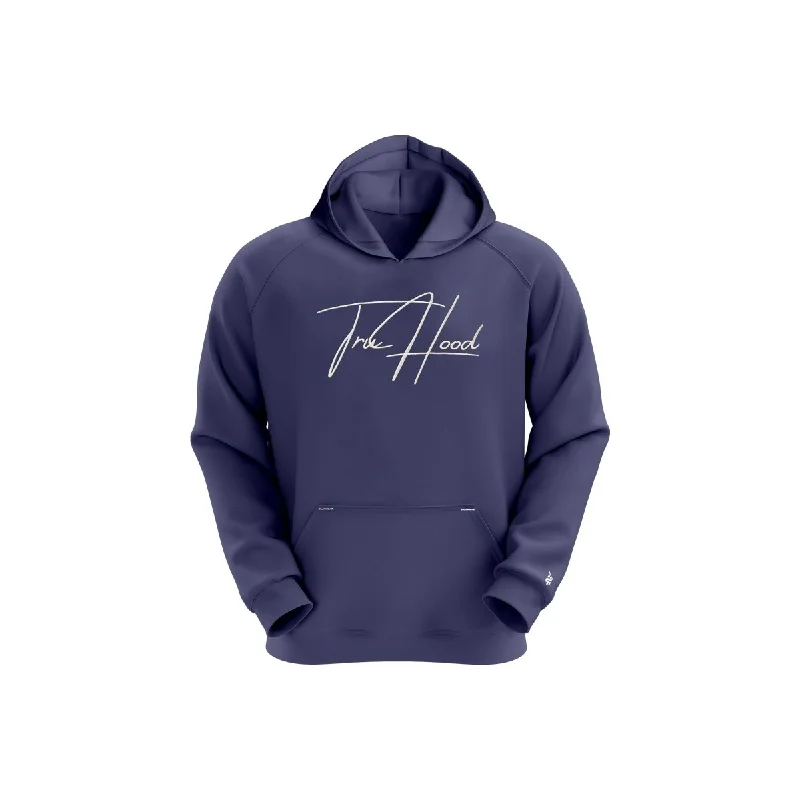 Solid - color men hoodie in trendy olive green Premium Men's Navy Hoodie | OG High Density Print | Organic Cotton Blend